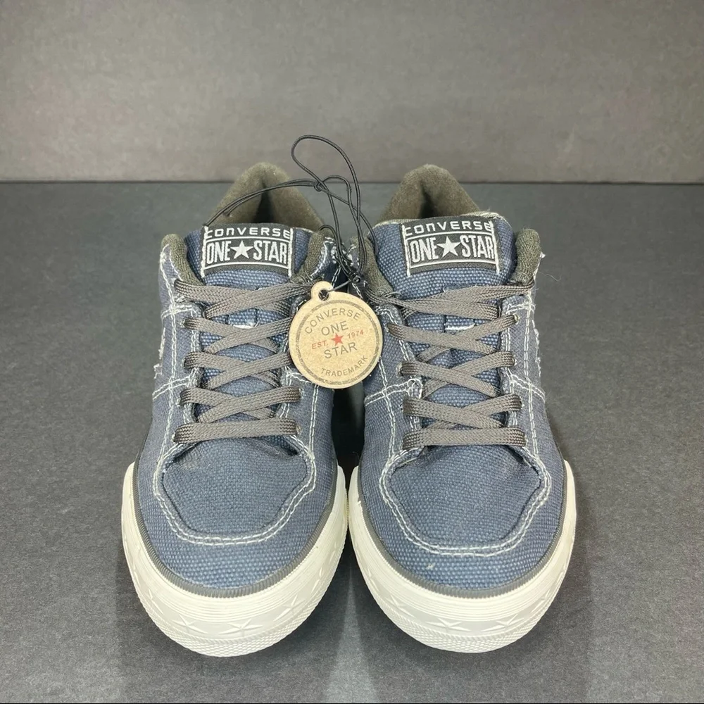 CONVERSE ONE STAR SLATE BLUE SKATE SNEAKERS, YOUTH SIZE 2.5 NWOB